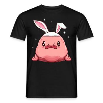 Kawaii Blobfish lapin de Pâques lapin - T-shirt homme - noir - Devant - AI Model Male 178 light (178cm)