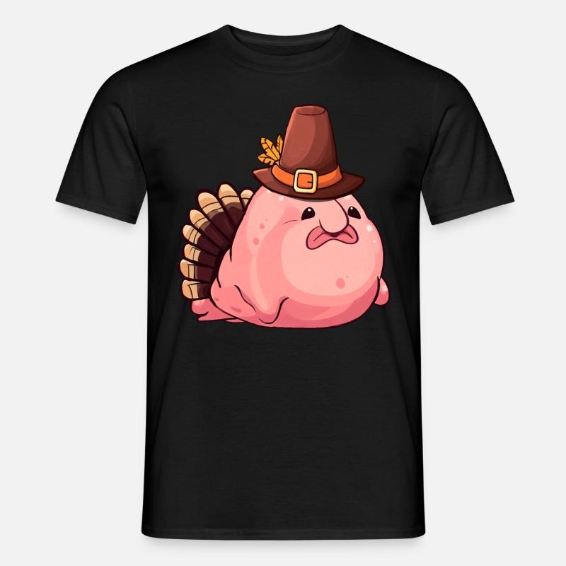 Action de grâces, Blobfish, Dinde - T-shirt homme - noir