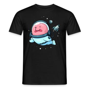 Lustiger Blobfisch-Weltraum-Astronaut - Männer T-Shirt - Schwarz - Vorne - AI Model Male 178 light (178cm)