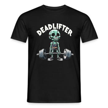 Zombie Deadlifter Deadlift Bodybuilding Workout - Men's T-Shirt - black - Front - AI Model Male 178 light (178cm)