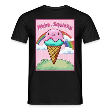 Kawaii Blobfish Ice Cream - Men's T-Shirt - black - Front - AI Model Male 178 light (178cm)
