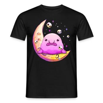 Kawaii Pastel Goth triste Blobfish croissant de lune Sha - T-shirt homme - noir - Devant - AI Model Male 178 light (178cm)