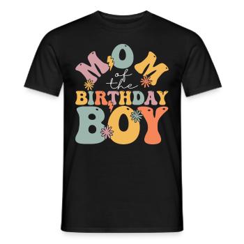 Groovy Birthday Mom - Men's T-Shirt - black - Front - AI Model Male 178 light (178cm)