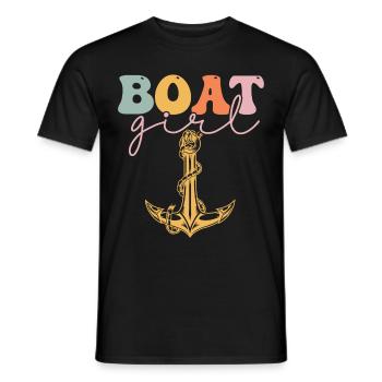 Groovy Femme Plaisancier Fille De Navigation De Plaisance - T-shirt homme - noir - Devant - AI Model Male 178 light (178cm)