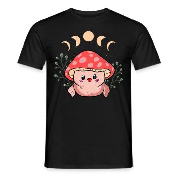Chapeau champignon Kawaii Cottagecore Blobfish - T-shirt homme - noir - Devant - AI Model Male 178 light (178cm)