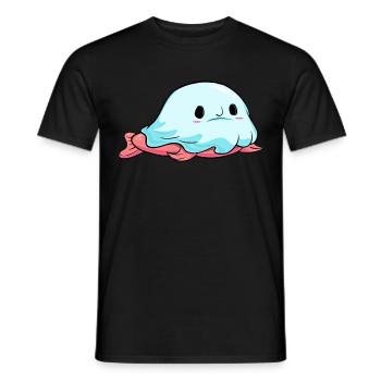 Kawaii Halloween Blobfisch Geist Boo - Männer T-Shirt - Schwarz - Vorne - AI Model Male 178 light (178cm)