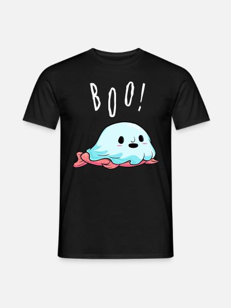 Kawaii Halloween Blobfish Fantôme - T-shirt homme - noir