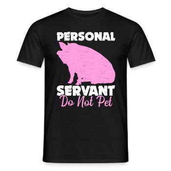 Pig Domestic Pig Poop-bellied Pig - Men's T-Shirt - black - Front - AI Model Male 178 light (178cm)