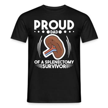 Splenic Surgery Surgical Splenectomy Recovery - Men's T-Shirt - black - Front - AI Model Male 178 light (178cm)