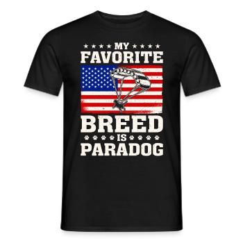 Fallschirm Militär Fallschirmspringen - Männer T-Shirt - Schwarz - Vorne - AI Model Male 178 light (178cm)