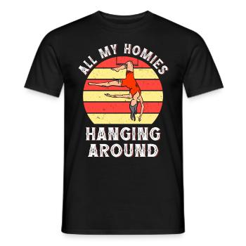 Circus Air Silk Aeralist Acrobatics Trapeze - Men's T-Shirt - black - Front - AI Model Male 178 light (178cm)
