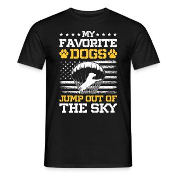 Parachutisme militaire parachutiste - T-shirt homme - noir - Devant - AI Model Male 178 light (178cm)