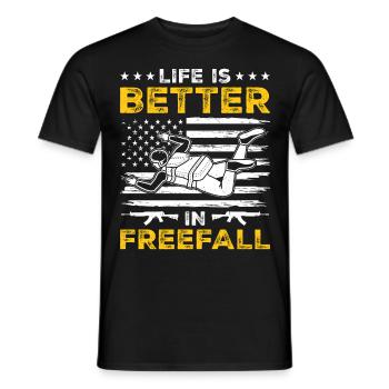 Parachutisme militaire parachutiste - T-shirt homme - noir - Devant - AI Model Male 178 light (178cm)