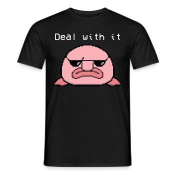 Pixel de poisson blob - T-shirt homme - noir - Devant - AI Model Male 178 light (178cm)