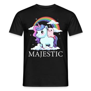 Blobfish Licorne Arc-en-ciel - T-shirt homme - noir - Devant - AI Model Male 178 light (178cm)