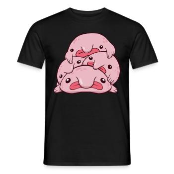 Kawaii Blobfish Haufen - Männer T-Shirt - Schwarz - Vorne - AI Model Male 178 light (178cm)