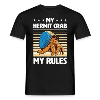 Fruits de mer, Fruits de mer, Moules, Bernard-l’ermite - T-shirt homme - noir - Devant - AI Model Male 178 light (178cm)