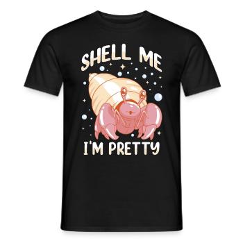 Fruits de mer, Fruits de mer, Moules, Bernard-l’ermite - T-shirt homme - noir - Devant - AI Model Male 178 light (178cm)
