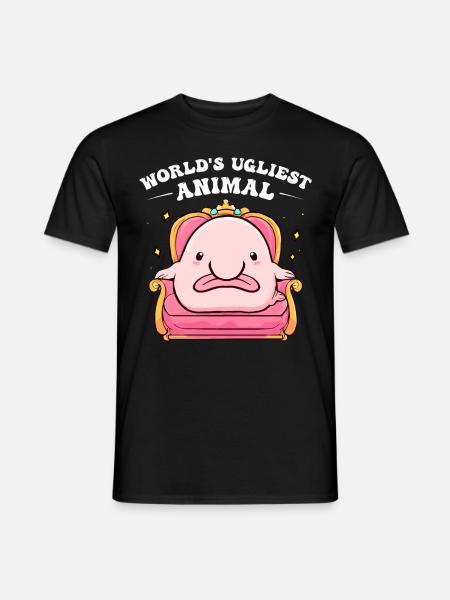 Funny Blob Fish - Men's T-Shirt - black