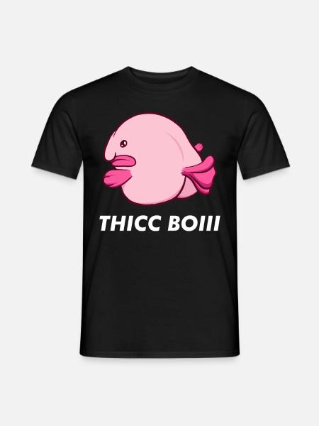 Kawaii Blob Fish - Men's T-Shirt - black