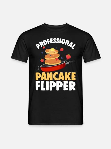 Funny Pancake Maker - Men's T-Shirt - black