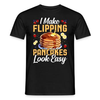 Lustiger Pfannkuchen-Macher - Männer T-Shirt - Schwarz - Vorne - AI Model Male 178 light (178cm)