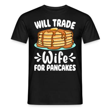 Funny Pancake Maker - Men's T-Shirt - black - Front - AI Model Male 178 light (178cm)