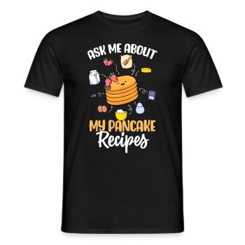 Funny Pancake Maker - Men's T-Shirt - black - Front - AI Model Male 178 light (178cm)
