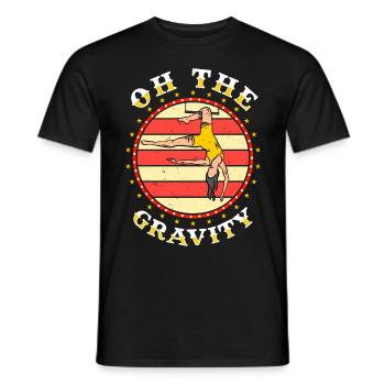 Cirque, Tissus aériens, Aériste, Acrobatie, Trapèze - T-shirt homme - noir - Devant - AI Model Male 178 light (178cm)