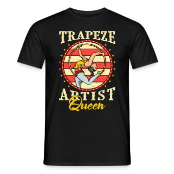 Cirque, Tissus aériens, Aériste, Acrobatie, Trapèze - T-shirt homme - noir - Devant - AI Model Male 178 light (178cm)