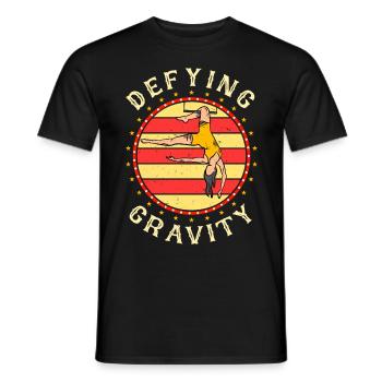 Circus, Aerial Silks, Aeralist, Acrobatics, Trapeze - Men's T-Shirt - black - Front - AI Model Male 178 light (178cm)