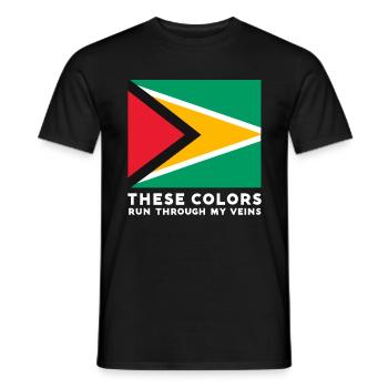 Diese Farben Fließen Durch Meine Adern Design For - Männer T-Shirt - Schwarz - Vorne - AI Model Male 178 light (178cm)