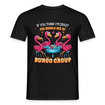 If you think I'm crazy flamingo - Men's T-Shirt - black - Front - AI Model Male 178 light (178cm)