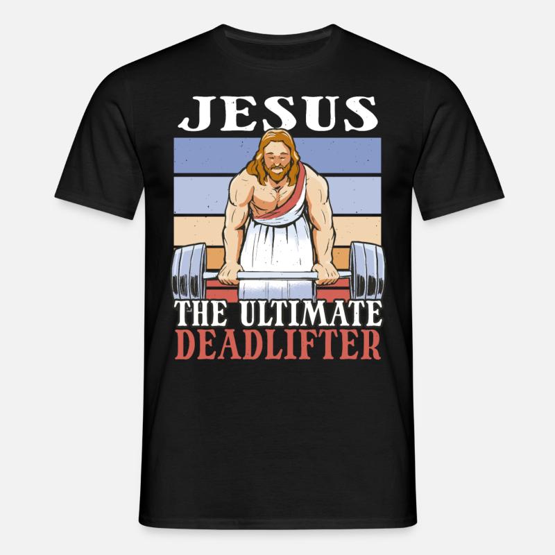 Jesus Den ultimative dødløfter - Gym dødløft - T-shirt til herrer - sort