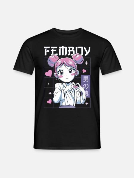 Femboy Crossdressing Crossdresser MTF Anime - Mænd T-shirt - sort