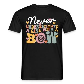 Groovy Archery Girl - Men's T-Shirt - black - Front - AI Model Male 178 light (178cm)