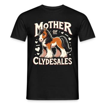 Draught Horse Lovers Giant Horse Breed Clydesdale - Men's T-Shirt - black - Front - AI Model Male 178 light (178cm)