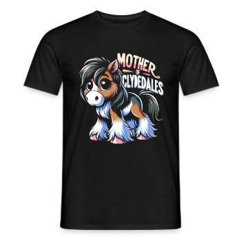 Draught Horse Lovers Giant Horse Breed Clydesdale - Men's T-Shirt - black - Front - AI Model Male 178 light (178cm)