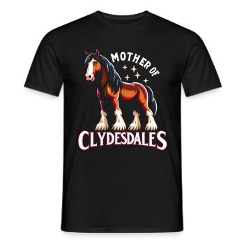 Draught Horse Lovers Giant Horse Breed Clydesdale - Men's T-Shirt - black - Front - AI Model Male 178 light (178cm)