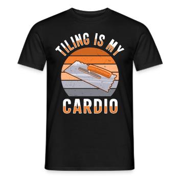 Tiler Flooring Job Tiler - Men's T-Shirt - black - Front - AI Model Male 178 light (178cm)