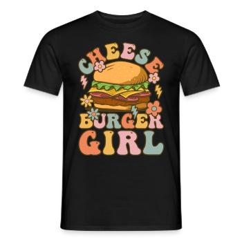 Groovy Hamburger - Men's T-Shirt - black - Front - AI Model Male 178 light (178cm)