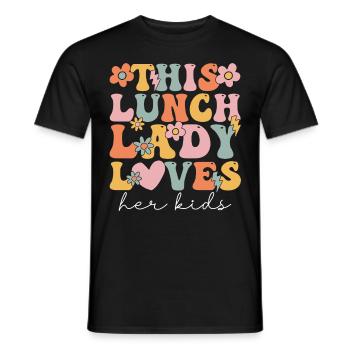 Groovy Cafeteria Worker - Men's T-Shirt - black - Front - AI Model Male 178 light (178cm)