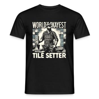 Tiler Flooring Job Tiler - Men's T-Shirt - black - Front - AI Model Male 178 light (178cm)