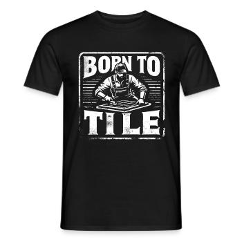 Tiler Flooring Job Tiler - Men's T-Shirt - black - Front - AI Model Male 178 light (178cm)