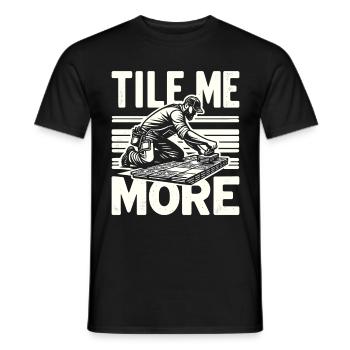 Tiler Flooring Job Tiler - Men's T-Shirt - black - Front - AI Model Male 178 light (178cm)