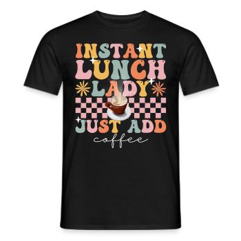 Groovy Cafeteria Worker - Men's T-Shirt - black - Front - AI Model Male 178 light (178cm)