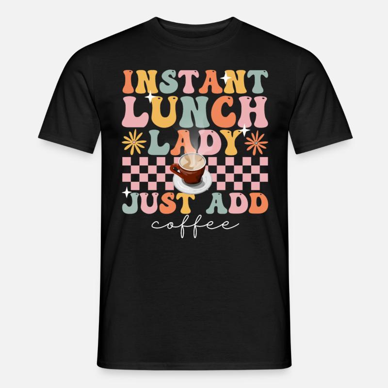 Groovy Cafeteria-Arbeiter - Männer T-Shirt - Schwarz