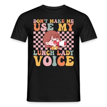 Groovy Cafeteria Worker - Men's T-Shirt - black - Front - AI Model Male 178 light (178cm)