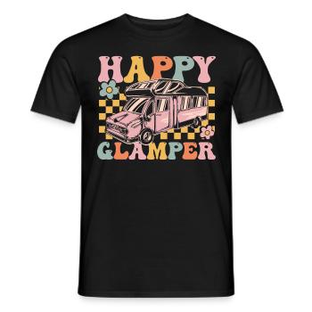 Groovy Glamping - Männer T-Shirt - Schwarz - Vorne - AI Model Male 178 light (178cm)