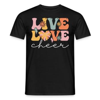 Groovy Cheerleading Cheerleader Cheer Squad - Men's T-Shirt - black - Front - AI Model Male 178 light (178cm)